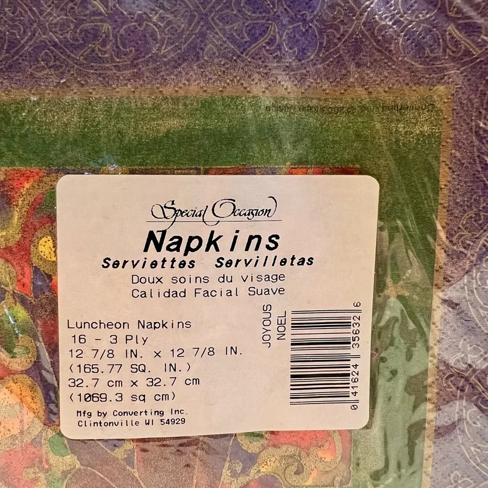 Luncheon and Beverage Holiday Napkins